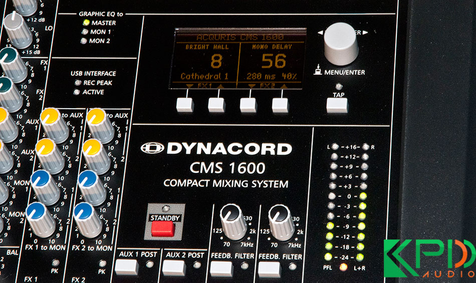 Màn hình OLED cao cấp của Mixer Dynacord CMS 1600