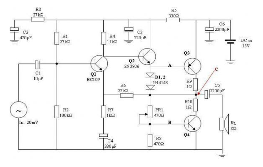 Sơ đồ mạch công suất âm thanh