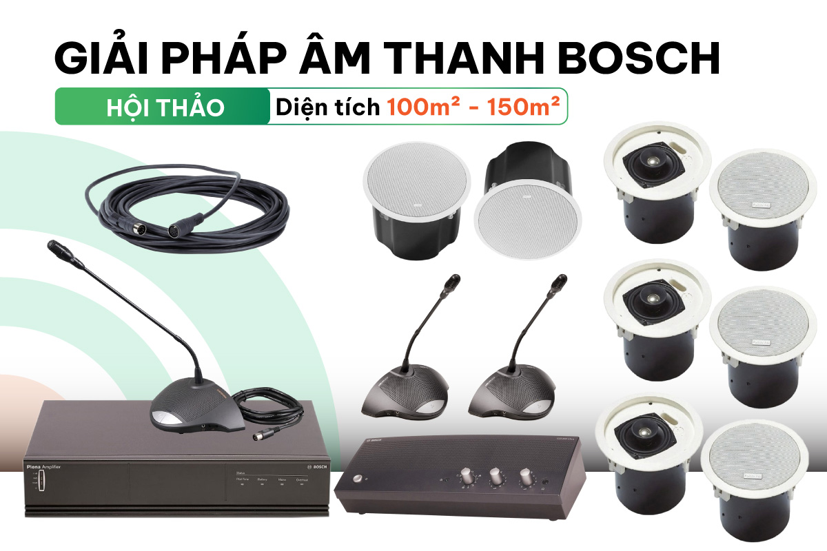 Hệ thống âm thanh hội thảo Bosch 100m2 - 150m2