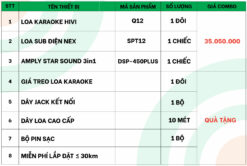 Cấu hình dàn karaoke gia đình HV53