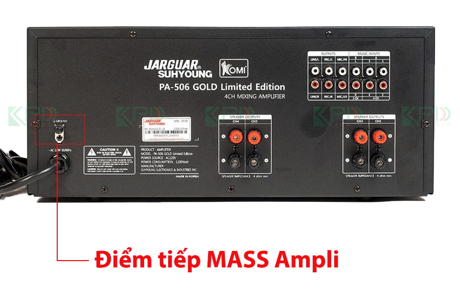 Cách đi dây mass cho amplifier