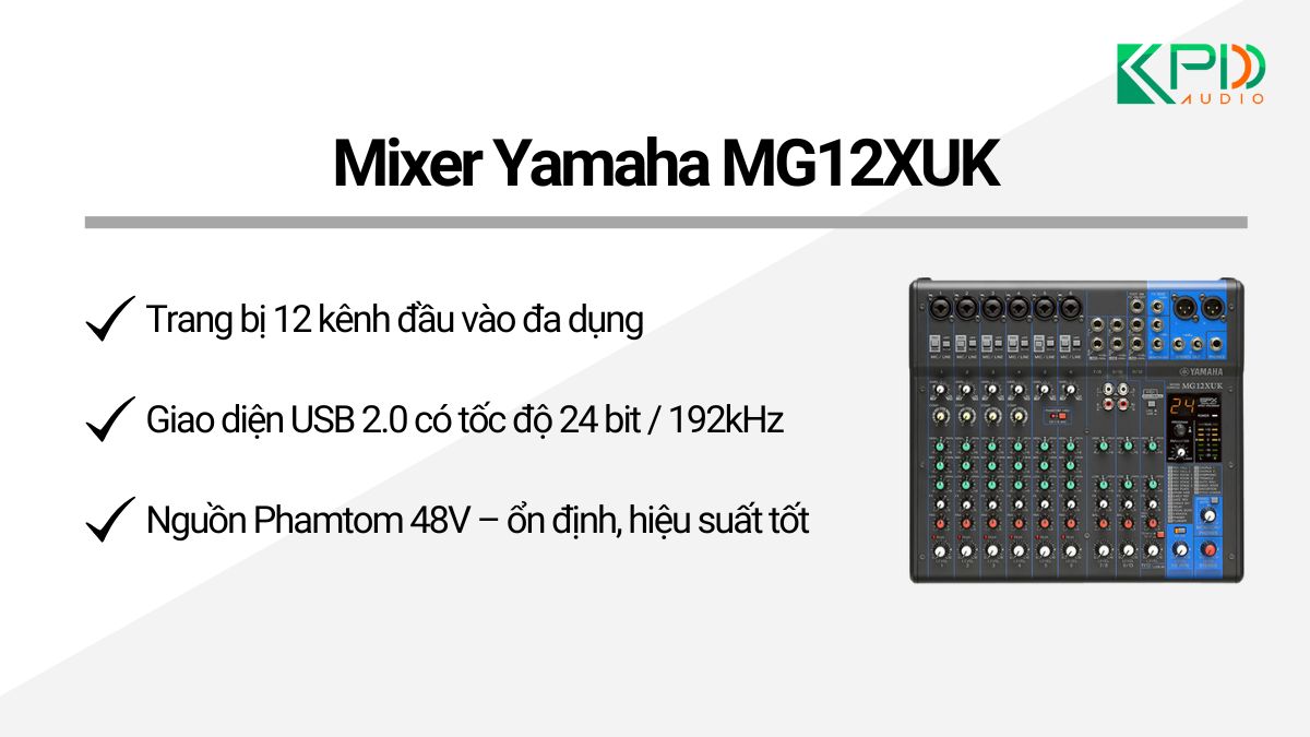 Bàn mixer yamaha MG12XUK