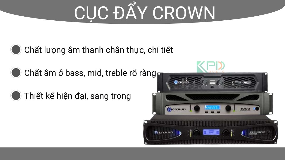 Cục đẩy công suất Crown chính hãng chất lượng tại Khang Phú Đạt