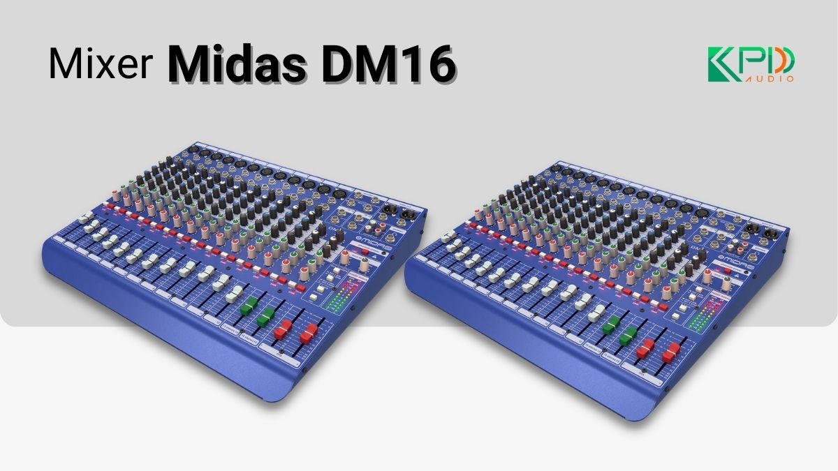 Mixer Midas DM16 với thiết kế khá độc đáo, đẹp mắt