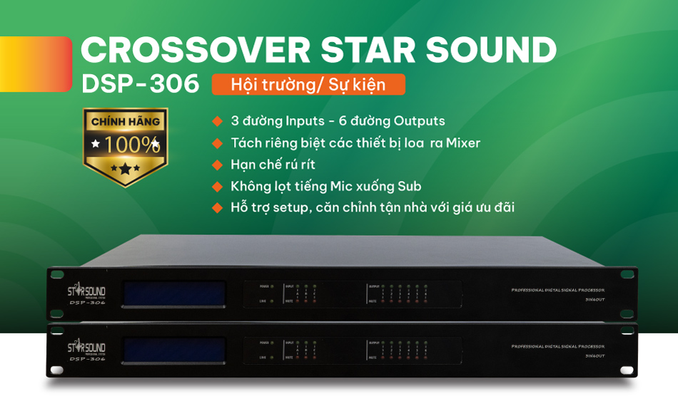 Crossover Star Sound DSP-306 3in 6out