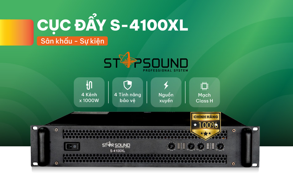 Cục đẩy 4 kênh Star Sound S-4100XL