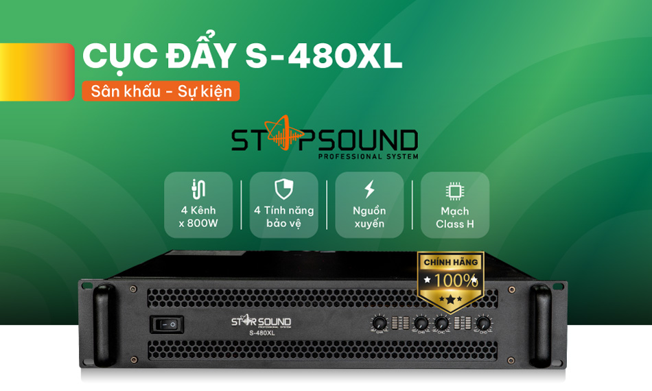 Cục đẩy 4 kênh Star Sound S-480XL
