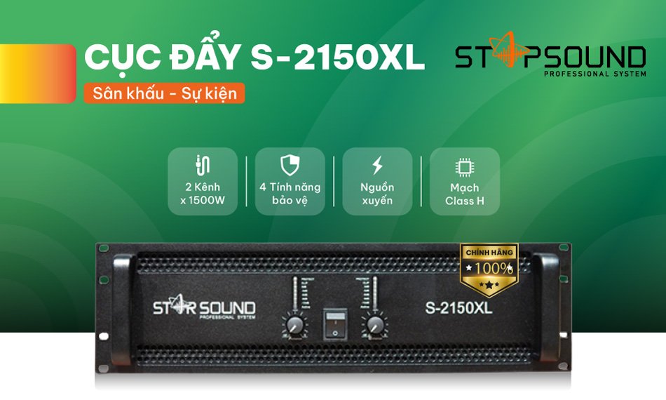 Cục đẩy 2 kênh Star Sound S-2150XL