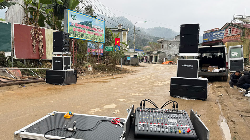 Trọn bộ dàn âm thanh sự kiện cho anh Thiên - Hà Giang