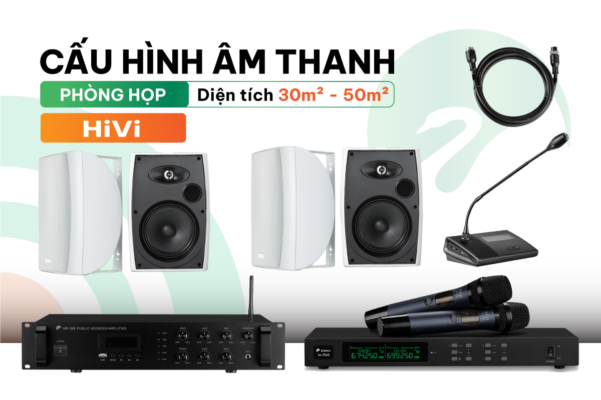 Cấu hình phòng họp nhỏ 30 - 50m2