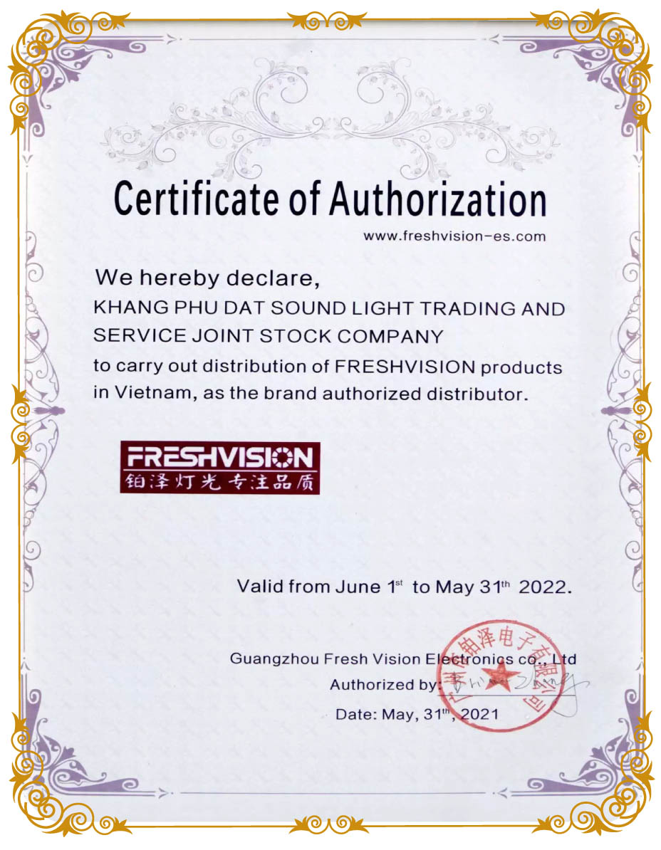 Chứng nhận freshvision