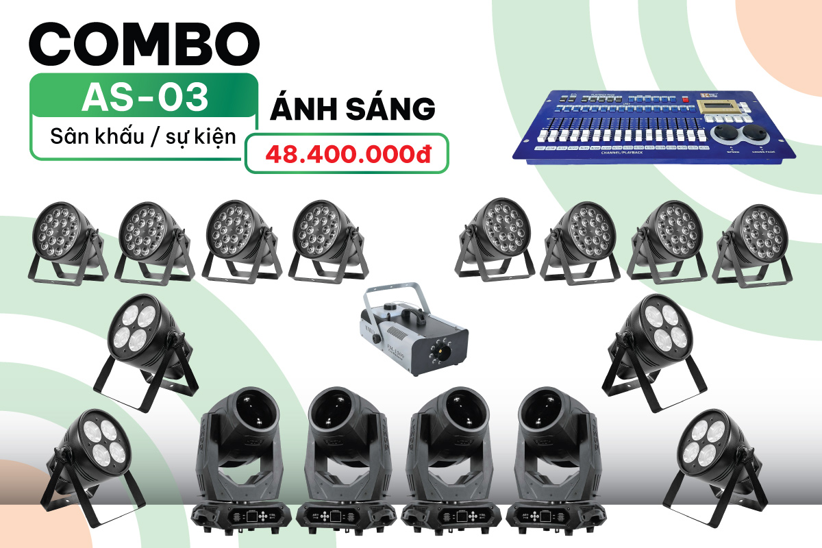 Combo đèn đám cưới sự kiện sân khấu AS-03