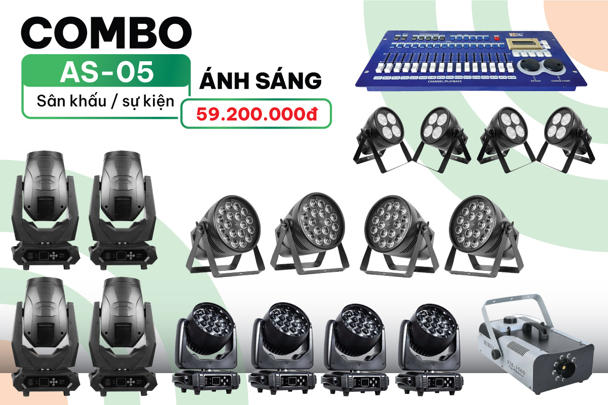 Combo đèn sân khấu hội trường, sự kiện AS-05