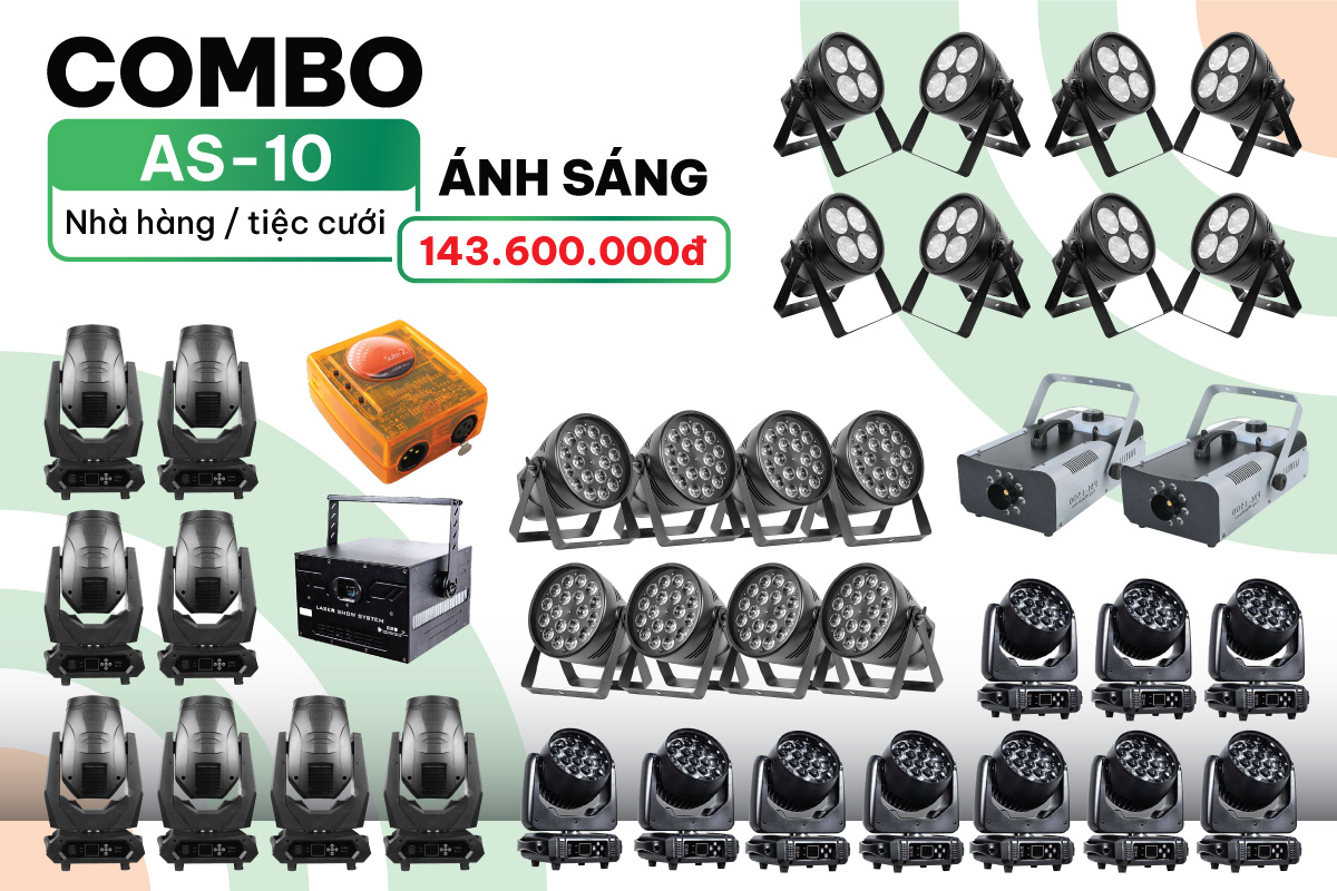 Combo đèn sân khấu, hội trường, sự kiện AS-10