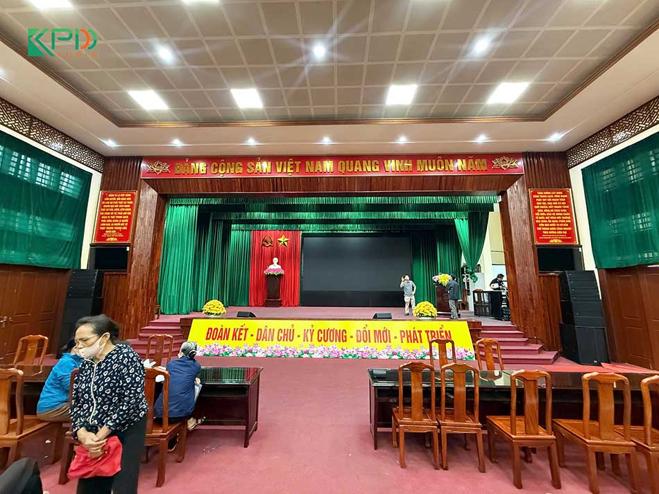 Toàn cảnh hệ thống âm thanh hội trường sau quá trình lắp đặt