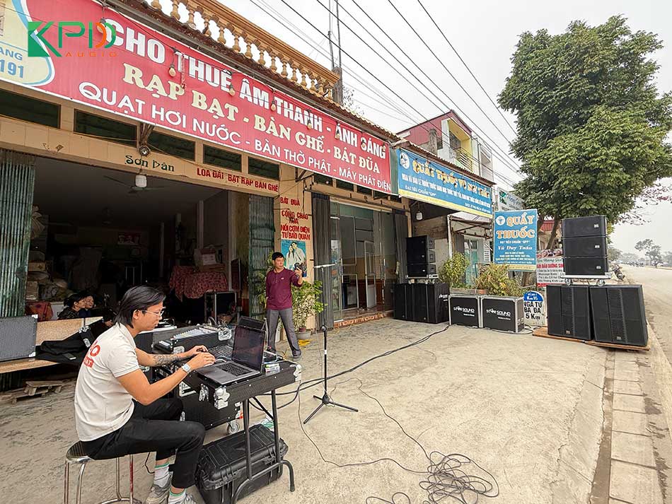 Dàn âm thanh sự kiện cho chú Sơn ở Hải Dương