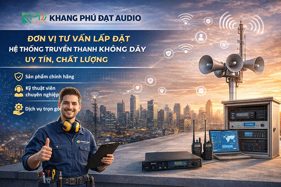 Khang Phú Đạt Audio - Đơn vị tư vấn lắp đặt hệ thống truyền thanh không dây uy tín, chất lượng