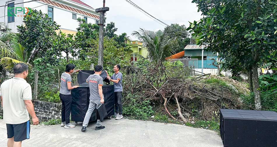 Lắp đặt hệ thống âm thanh cho anh Thanh ở Hà Nam