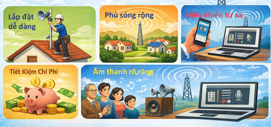 Ưu điểm khi sử dụng hệ thống loa truyền thanh không dây
