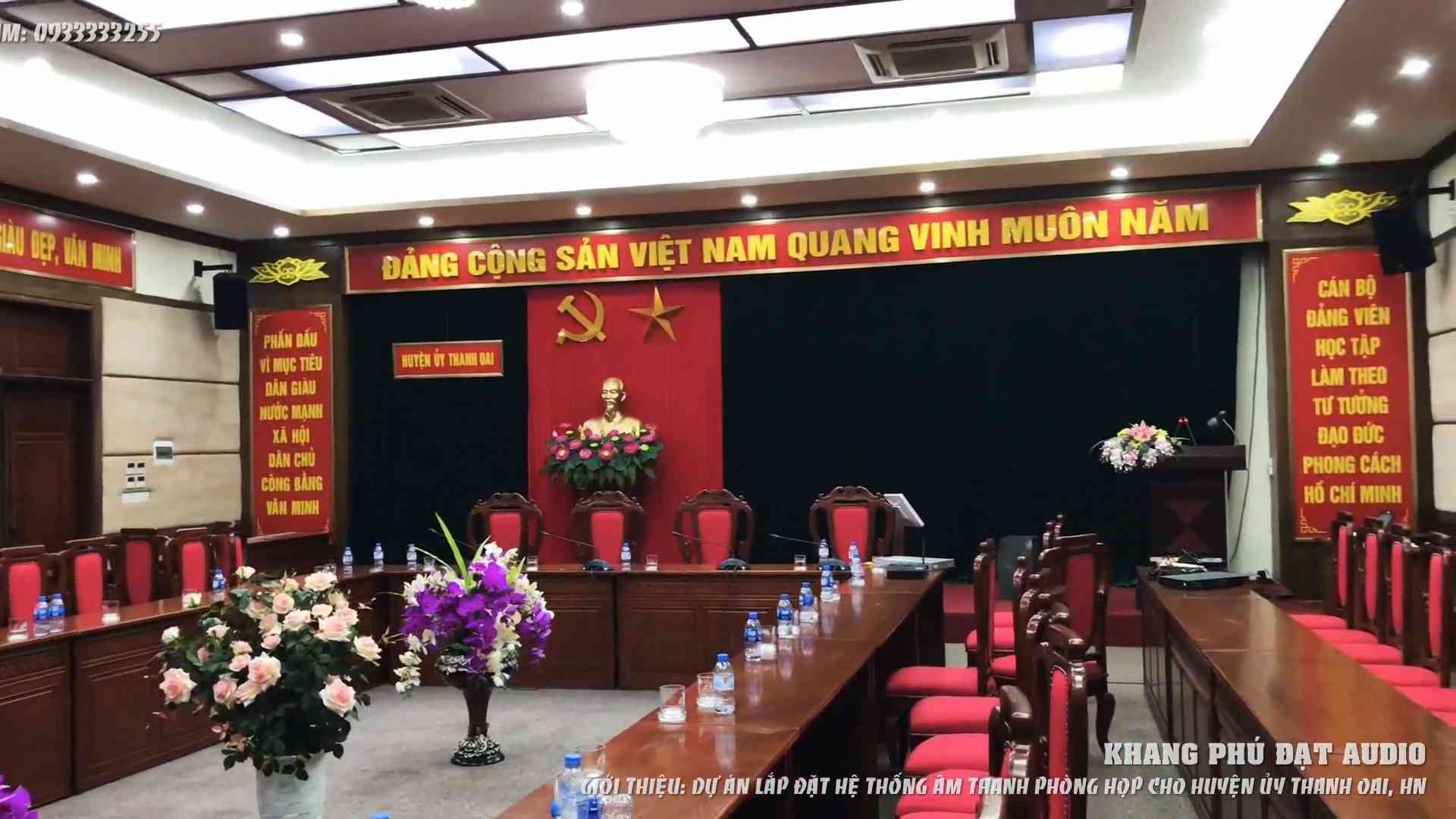 Lắp đặt hệ thống âm thanh phòng họp cho Huyện Uỷ Thanh Oai, HN